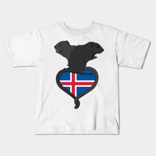 Gerbil Iceland (dark) Kids T-Shirt